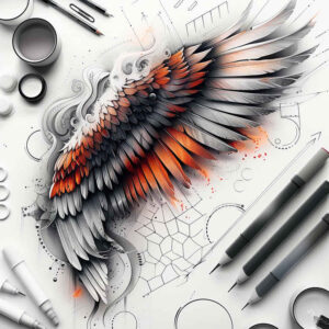 guardian-angel-wings-tattoo – tattoo design ideas free ai generated – surrealism-ethereal – for-sternum – Gallery: wings-inkby-ai