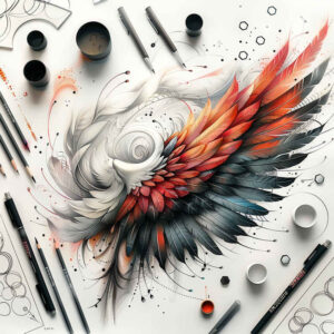 guardian-angel-wings-tattoo – tattoo design ideas free ai generated – surrealism-illusionary – for-chest – Gallery: wings-inkby-ai