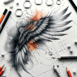 guardian-angel-wings-tattoo – tattoo design ideas free ai generated – surrealism-surreal-lighting – for-stomach – Gallery: wings-inkby-ai