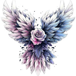 harmony-motif-wings-tattoo – tattoo design ideas free ai generated – neotraditional-solid-blacks – for-shoulder – Gallery: wings-inkby-ai