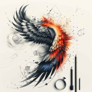 hope-symbol-wings-tattoo – tattoo design ideas free ai generated – neotraditional-clear-lines – for-collarbone – Gallery: wings-inkby-ai