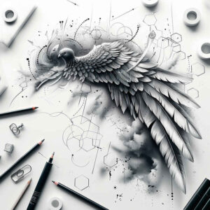 hope-symbol-wings-tattoo – tattoo design ideas free ai generated – realism-light-reflections – for-upper-shoulder – Gallery: wings-inkby-ai