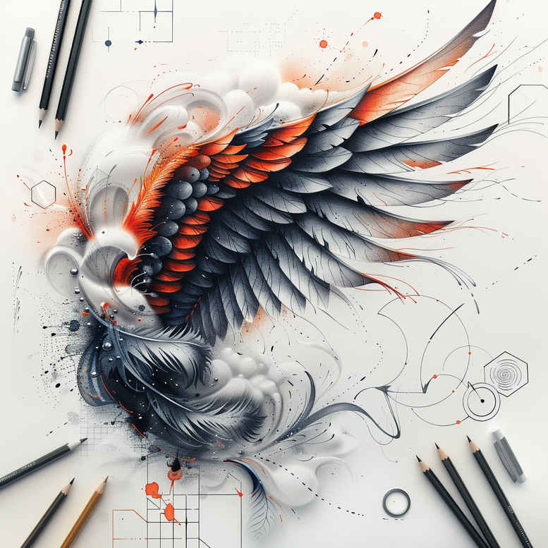 hope-symbol-wings-tattoo – tattoo design ideas free ai generated – realism-moist-effect – for-triceps – Gallery: wings-inkby-ai