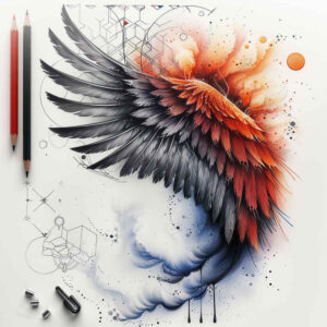 hope-symbol-wings-tattoo – tattoo design ideas free ai generated – realism-perfect-proportions – for-back-shoulder – Gallery: wings-inkby-ai