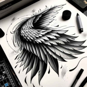 hope-symbol-wings-tattoo – tattoo design ideas free ai generated – surrealism-fragmentation – for-wrist-side – Gallery: wings-inkby-ai