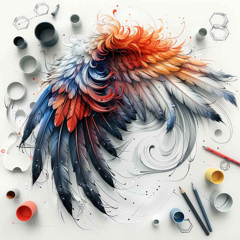 inspiration-motif-wings-tattoo – tattoo design ideas free ai generated – neotraditional-artful-color – for-triceps – Gallery: wings-inkby-ai