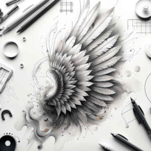 life-energy-wings-tattoo – tattoo design ideas free ai generated – realism-soft-contrast – for-upper-shoulder – Gallery: wings-inkby-ai