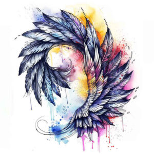 life-motif-wings-tattoo – tattoo design ideas free ai generated – neotraditional-dynamic-linework – for-abdomen – Gallery: wings-inkby-ai
