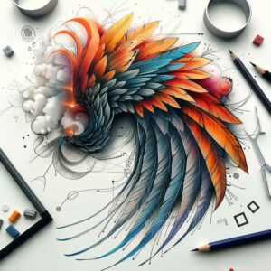 life-motif-wings-tattoo – tattoo design ideas free ai generated – realism-natural-luminosity – for-stomach – Gallery: wings-inkby-ai