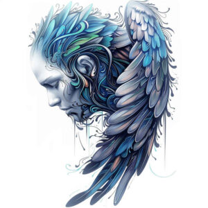 light-and-shadow-wings-tattoo – tattoo design ideas free ai generated – neotraditional-artistic-contrast – for-hand – Gallery: wings-inkby-ai