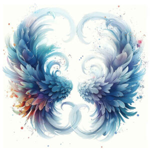 light-effects-wings-tattoo – tattoo design ideas free ai generated – neotraditional-bold-motifs – for-lower-leg – Gallery: wings-inkby-ai