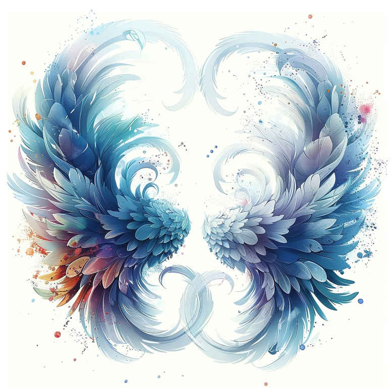 light-effects-wings-tattoo – tattoo design ideas free ai generated – neotraditional-bold-motifs – for-lower-leg – Gallery: wings-inkby-ai