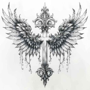 light-motif-wings-tattoo – tattoo design ideas free ai generated – neotraditional-saturated-hues – for-lower-arm – Gallery: wings-inkby-ai