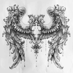 light-motif-wings-tattoo – tattoo design ideas free ai generated – neotraditional-vivid-color – for-inner-arm – Gallery: wings-inkby-ai