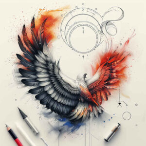 line-wings-tattoo – tattoo design ideas free ai generated – realism-illusion-of-depth – for-palm – Gallery: wings-inkby-ai