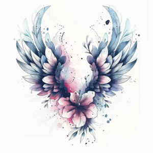line-wings-tattoo – tattoo design ideas free ai generated – realism-soft-contrast – for-side-torso – Gallery: wings-inkby-ai