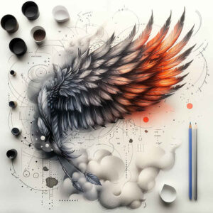 minimalist-wings-tattoo – tattoo design ideas free ai generated – neotraditional-balanced-color – for-lower-back – Gallery: wings-inkby-ai