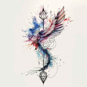 minimalist-wings-tattoo – tattoo design ideas free ai generated – neotraditional-layered-shading – for-lower-arm – Gallery: wings-inkby-ai