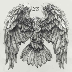 mystery-motif-wings-tattoo – tattoo design ideas free ai generated – neotraditional-artistic-flair – for-fingers – Gallery: wings-inkby-ai