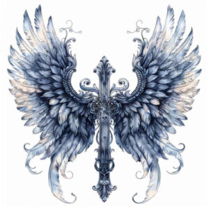 mystery-motif-wings-tattoo – tattoo design ideas free ai generated – realism-form-fidelity – for-full-back – Gallery: wings-inkby-ai