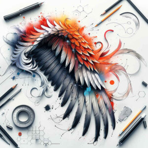 mystery-motif-wings-tattoo – tattoo design ideas free ai generated – realism-lifelike – for-chest – Gallery: wings-inkby-ai