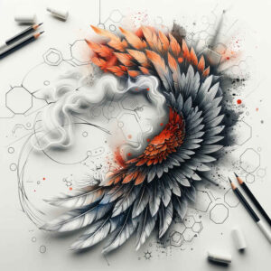 mystical-wings-tattoo – tattoo design ideas free ai generated – realism-minimal-grain – for-side-torso – Gallery: wings-inkby-ai