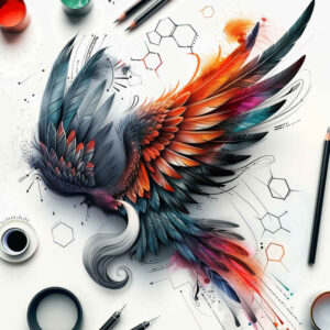 peace-motif-wings-tattoo – tattoo design ideas free ai generated – neotraditional-modern-classic – for-thigh – Gallery: wings-inkby-ai