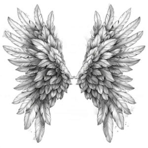 peace-motif-wings-tattoo – tattoo design ideas free ai generated – realism-visual-truth – for-toe – Gallery: wings-inkby-ai