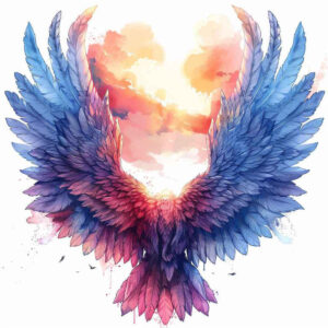 plant-ornament-wings-tattoo – tattoo design ideas free ai generated – realism-skin-texture – for-thigh – Gallery: wings-inkby-ai