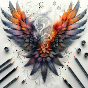 protection-motif-wings-tattoo – tattoo design ideas free ai generated – realism-refined-contrast – for-forearm – Gallery: wings-inkby-ai