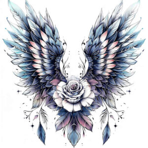 protection-motif-wings-tattoo – tattoo design ideas free ai generated – realism-shadow-realism – for-arm – Gallery: wings-inkby-ai