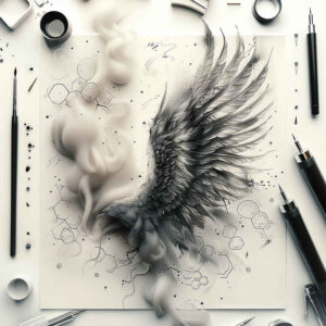 protection-motif-wings-tattoo – tattoo design ideas free ai generated – surrealism-blurred-boundaries – for-spine – Gallery: wings-inkby-ai