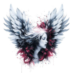 protection-symbol-wings-tattoo – tattoo design ideas free ai generated – neotraditional-subtle-highlights – for-temple – Gallery: wings-inkby-ai