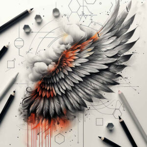 realistic-wings-tattoo – tattoo design ideas free ai generated – neotraditional-artistic-shading – for-back-shoulder – Gallery: wings-inkby-ai