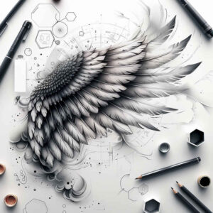 realistic-wings-tattoo – tattoo design ideas free ai generated – neotraditional-bold-outline – for-back – Gallery: wings-inkby-ai