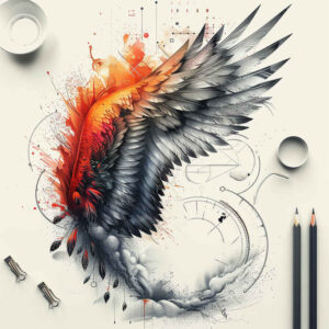 realistic-wings-tattoo – tattoo design ideas free ai generated – neotraditional-rich-shading – for-heel – Gallery: wings-inkby-ai