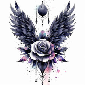 realistic-wings-tattoo – tattoo design ideas free ai generated – realism-realistic-perspective – for-stomach – Gallery: wings-inkby-ai