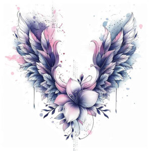 shaded-wings-tattoo – tattoo design ideas free ai generated – realism-balanced-light – for-upper-shoulder – Gallery: wings-inkby-ai