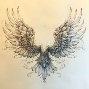 shadow-and-light-wings-tattoo – tattoo design ideas free ai generated – neotraditional-bold-texture – for-fingers – Gallery: wings-inkby-ai