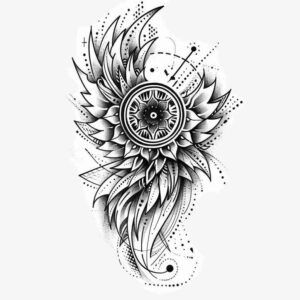 shadow-and-light-wings-tattoo – tattoo design ideas free ai generated – surrealism-enigmatic-light – for-forearm – Gallery: wings-inkby-ai
