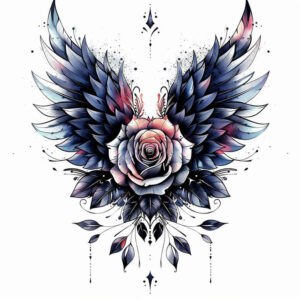 shadow-and-light-wings-tattoo – tattoo design ideas free ai generated – surrealism-esoteric-symbolism – for-outer-arm – Gallery: wings-inkby-ai