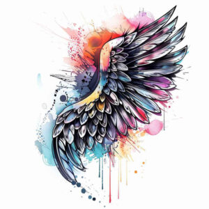 spirituality-symbol-wings-tattoo – tattoo design ideas free ai generated – neotraditional-classic-motifs – for-thigh – Gallery: wings-inkby-ai