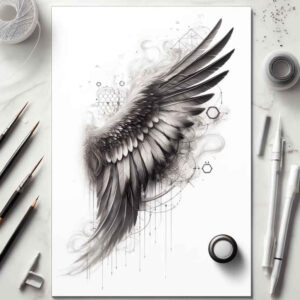 spirituality-symbol-wings-tattoo – tattoo design ideas free ai generated – neotraditional-layered-fill – for-hand – Gallery: wings-inkby-ai