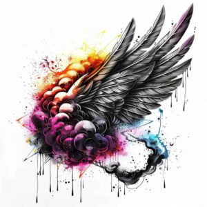 spirituality-symbol-wings-tattoo – tattoo design ideas free ai generated – neotraditional-modern-classic – for-knee – Gallery: wings-inkby-ai