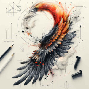 spirituality-symbol-wings-tattoo – tattoo design ideas free ai generated – realism-blended-gradients – for-upper-shoulder – Gallery: wings-inkby-ai