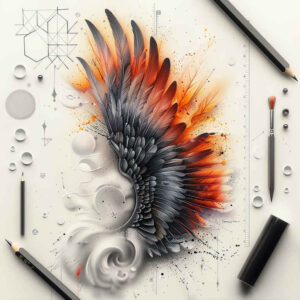 spirituality-symbol-wings-tattoo – tattoo design ideas free ai generated – realism-realistic-dimension – for-fingers – Gallery: wings-inkby-ai