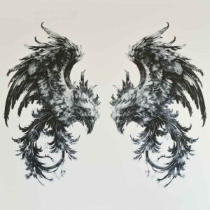 spirituality-symbol-wings-tattoo – tattoo design ideas free ai generated – realism-rich-blacks – for-arm – Gallery: wings-inkby-ai