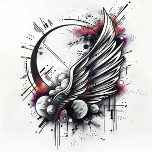 strength-symbol-wings-tattoo-for-men – tattoo design ideas free ai generated – neotraditional-layered-fill – for-arm – Gallery: wings-inkby-ai
