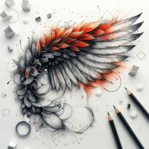 strength-symbol-wings-tattoo-for-men – tattoo design ideas free ai generated – realism-depth-realism – for-abdomen – Gallery: wings-inkby-ai