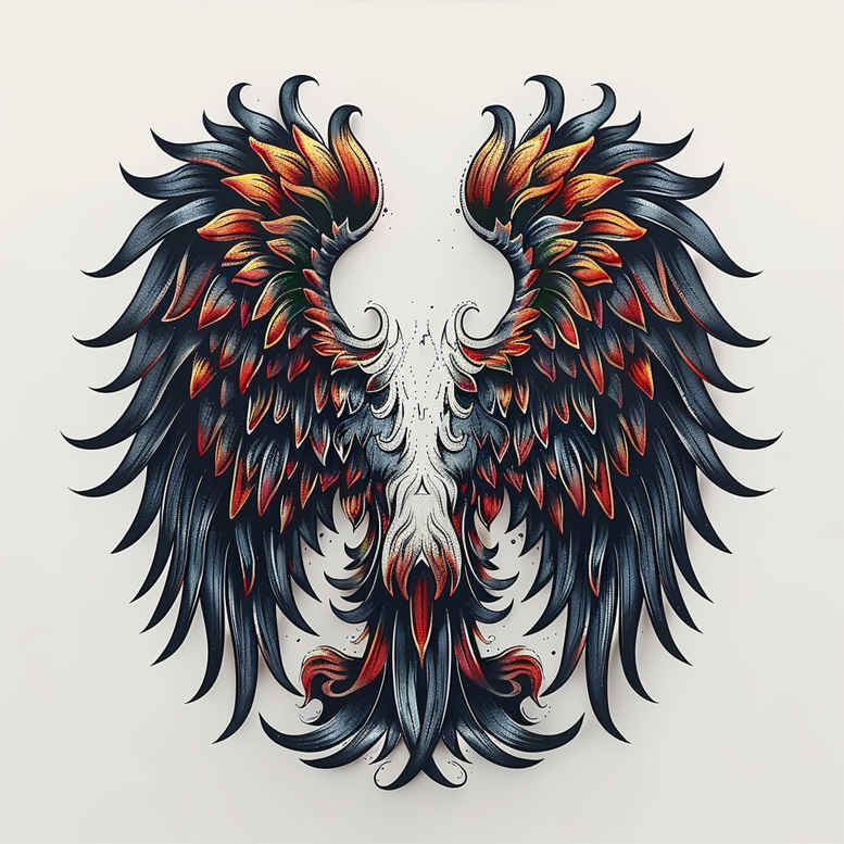 strength-symbol-wings-tattoo-for-men – tattoo design ideas free ai generated – realism-photo-realistic – for-lower-thigh – Gallery: wings-inkby-ai